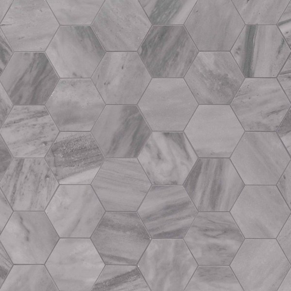 Msi Eden Bardiglio 3 In. X 3 In. Hexagon Porcelain Matte Floor And Wall Tile, 8PK ZOR-PT-0411